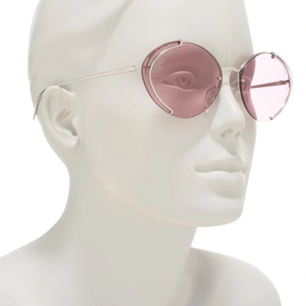 Prada Rose Hibiscus Oval Sunglasses 63 mm NIB